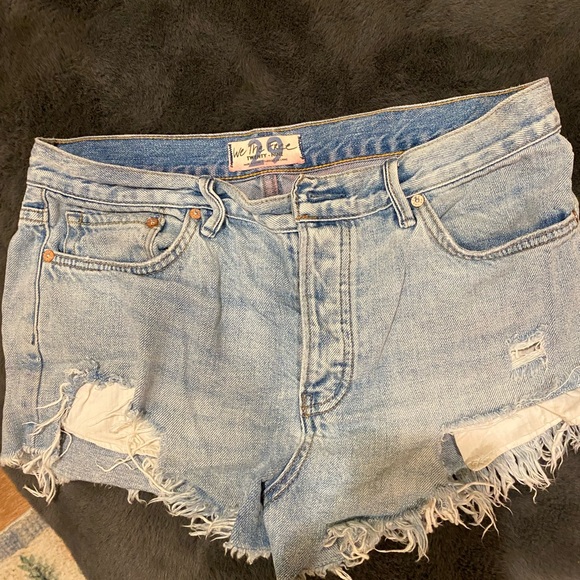 Free People Pants - Free people shorts size 29 light blue